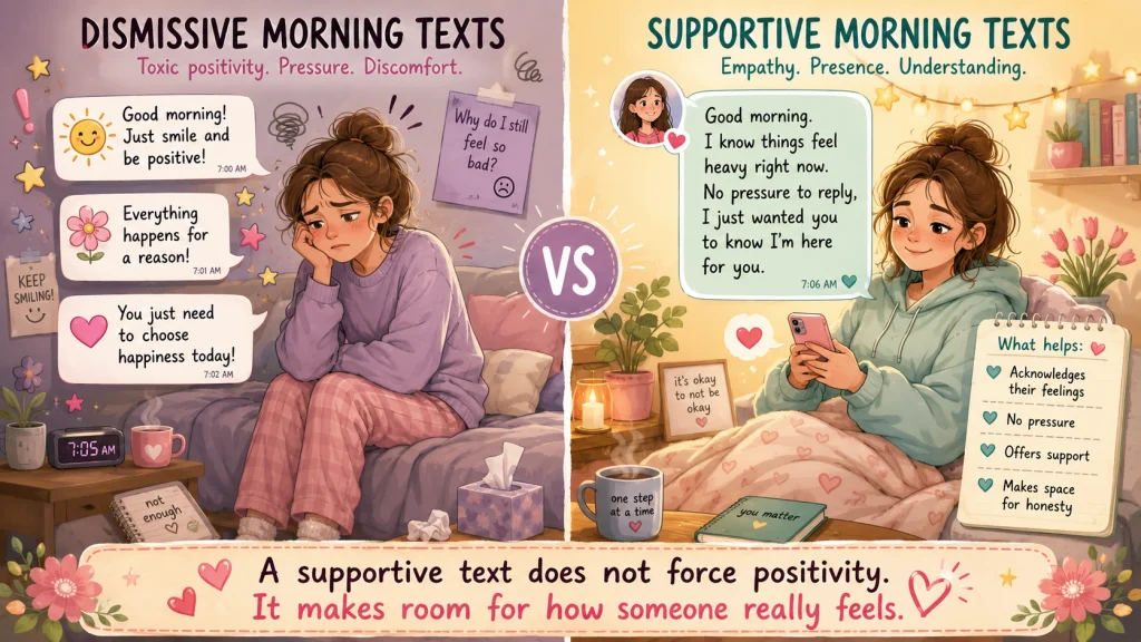 What Not To Say In A Morning Message To Someone Struggling