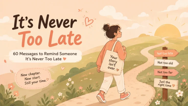 60 It’s Never Too Late Messages: For the Fear That Time Has Run Out
