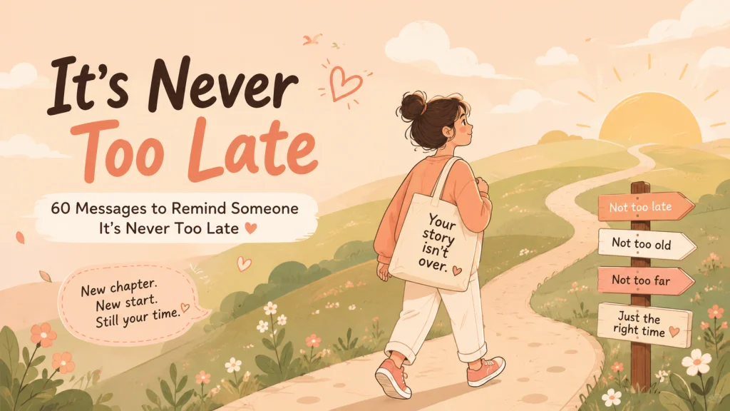 Its Never Too Late Messages