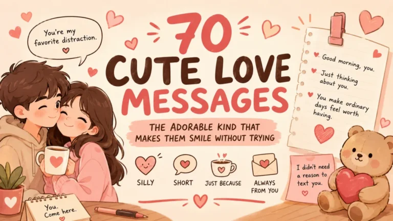 70 Cute Love Messages: The Adorable Kind That Makes Them Smile Without Trying