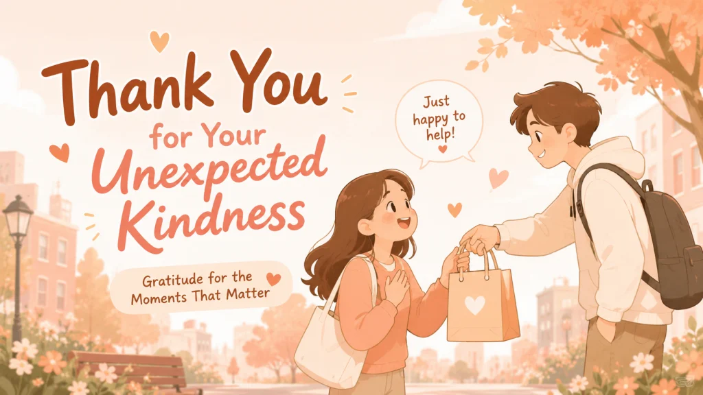 Thank You For Unexpected Kindness