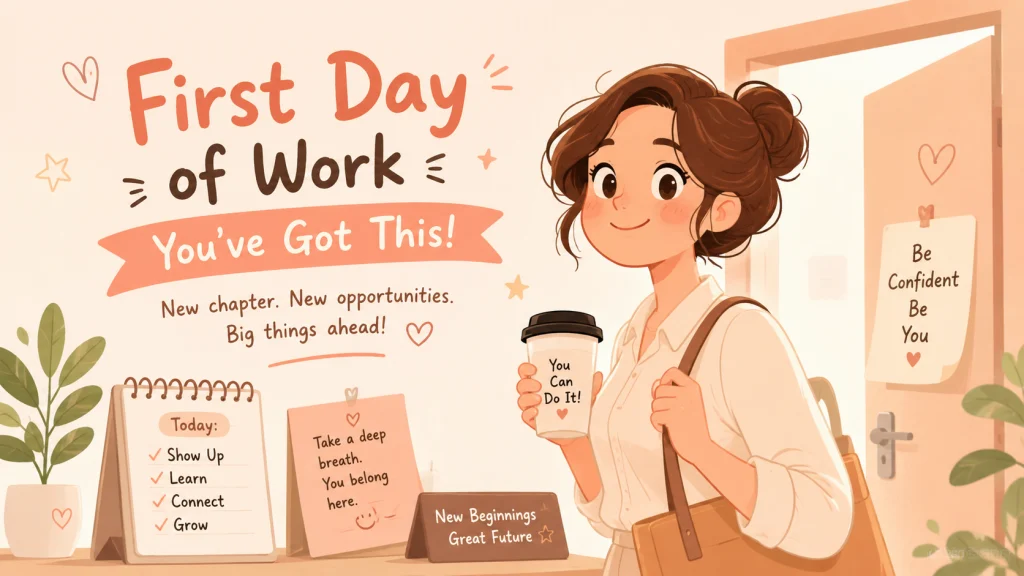 First Day Of Work Encouragement Messages