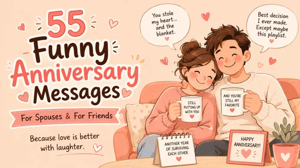 Funny Wedding Anniversary Messages For Couples