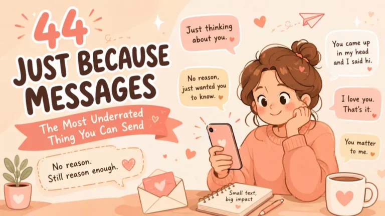 44 Just Because Messages: The Most Underrated Thing You Can Send