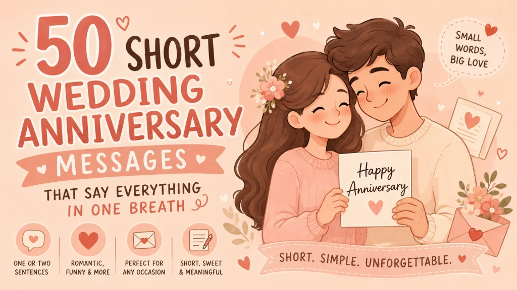 Short Wedding Anniversary Messages