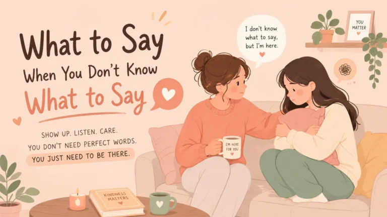 What to Say When You Don’t Know What to Say: 30+ Ways to Show Up Without the Perfect Words