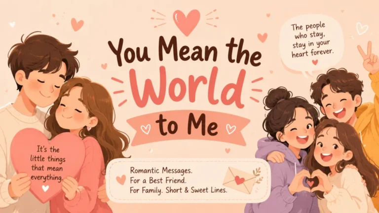 55 You Mean the World to Me Messages: For the People Who Change Everything Just by Being in It